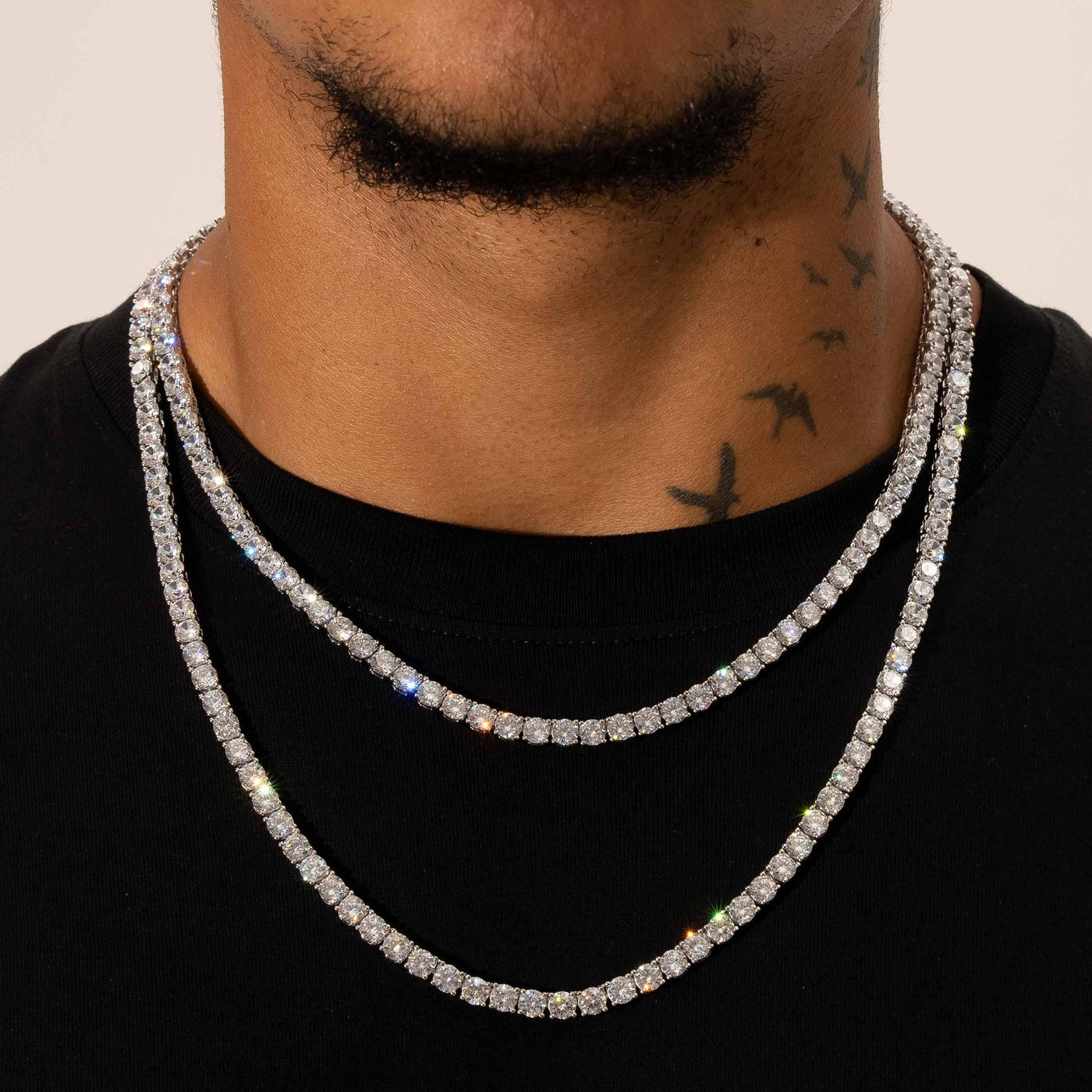 5mm Moissanite Tennis Chain - 925 Silver - D Colour - VVS1