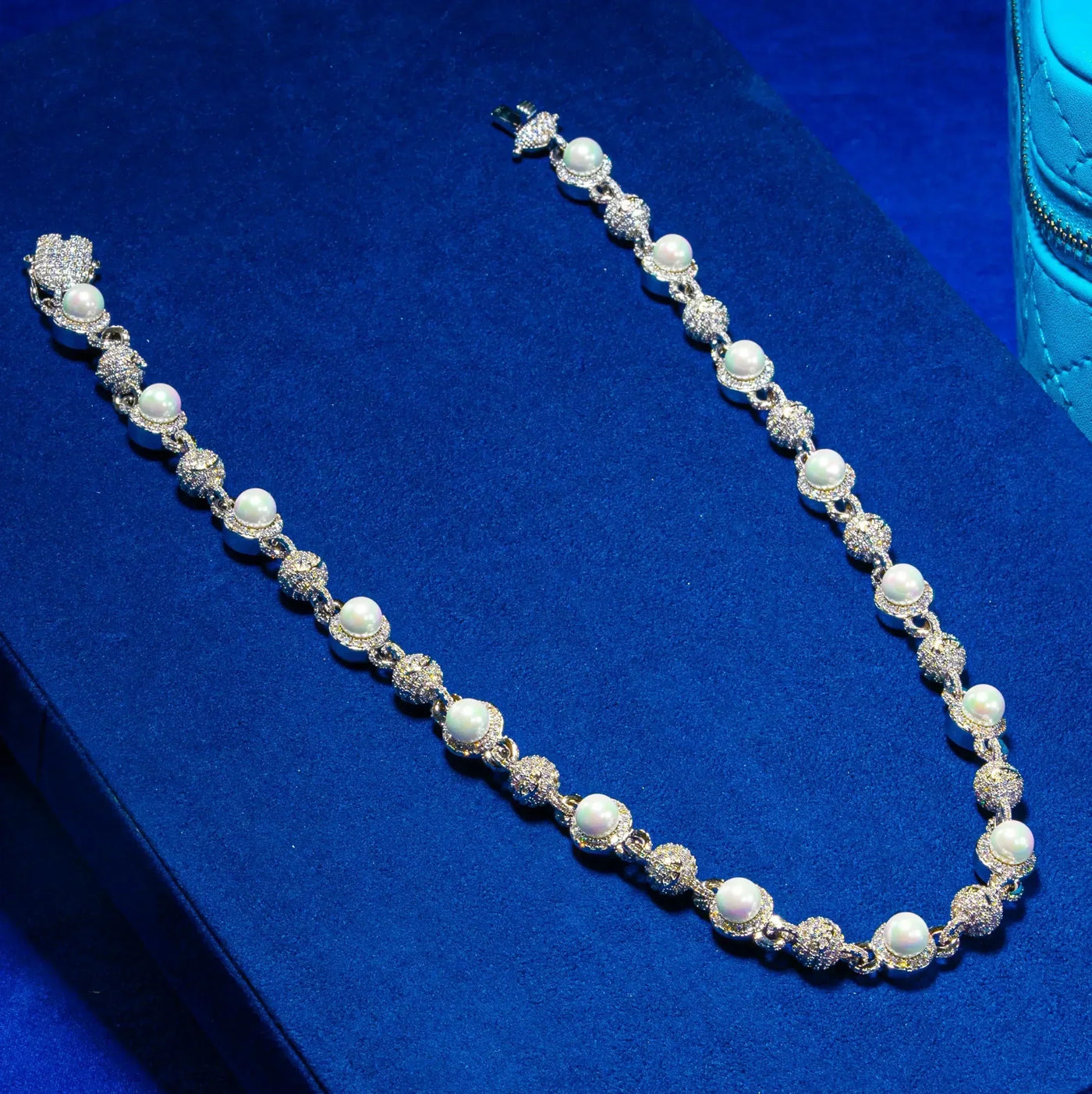 Moissanite Round Bead Chain - 925 Silver - D Colour - VVS1